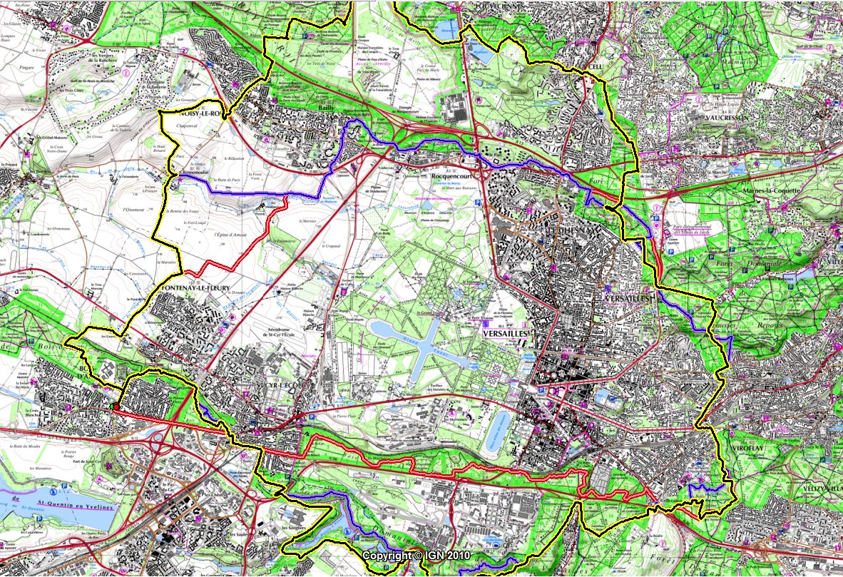 Tour de versailles 3 traces