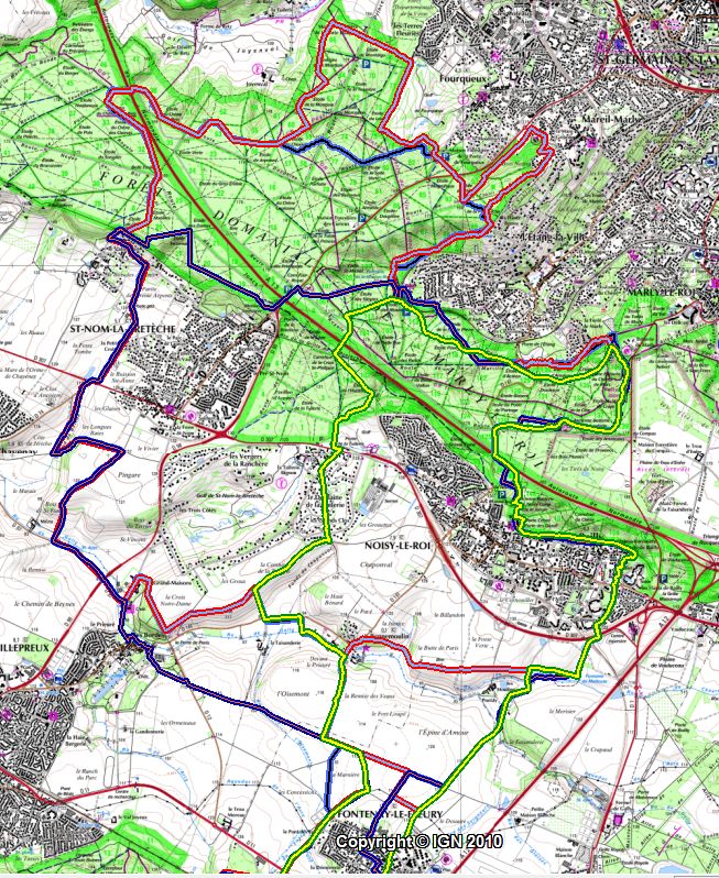 carte Marly mur 26 à 47 km